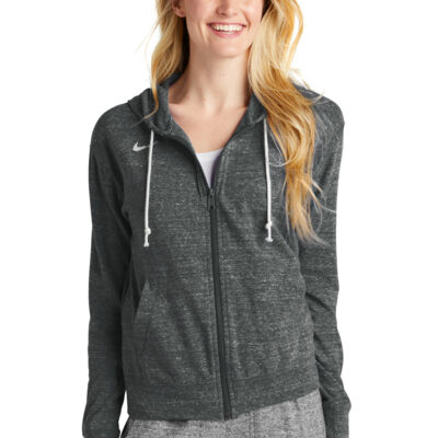 Ladies Gym Vintage Full Zip Hoodie Thumbnail